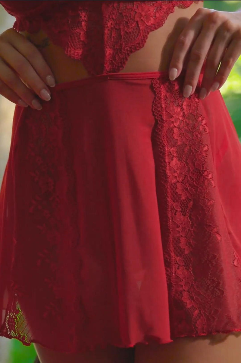 Camisola  Sensual Em Tule Rendada - Lizi